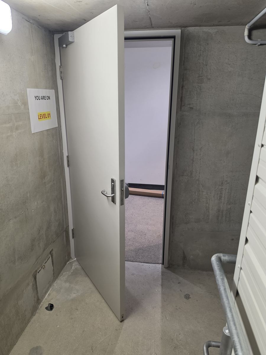 Commercial door and frame installation